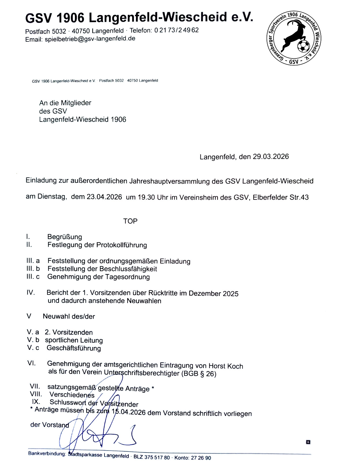 Einladung JHV GSV 04/2026